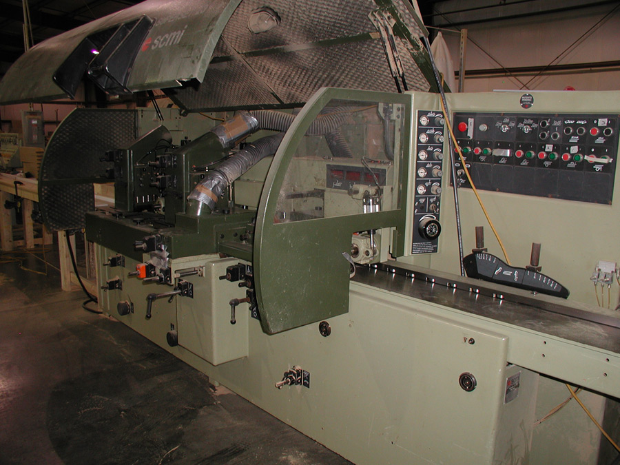 SCM Superset 23 plus Molder: This 6 head molder allows high speed lineal processing of simple base board, complex crown molding or any custom profile you desire in hardwood or MDF.